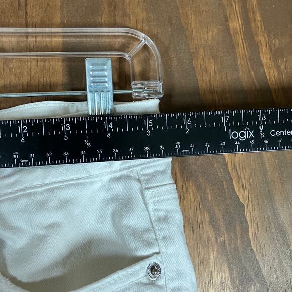 American Eagle Womens Shorts White Fringe Cut Off Low Rise Shortie Stretch 8 - Picture 6 of 11